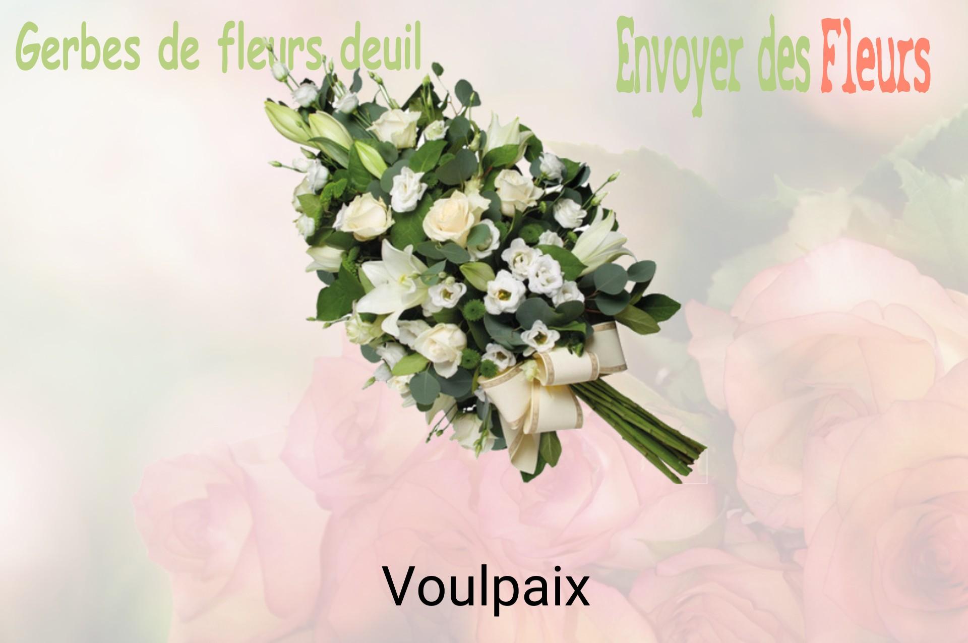 Gerbe de fleurs de deuil livrée à Voulpaix